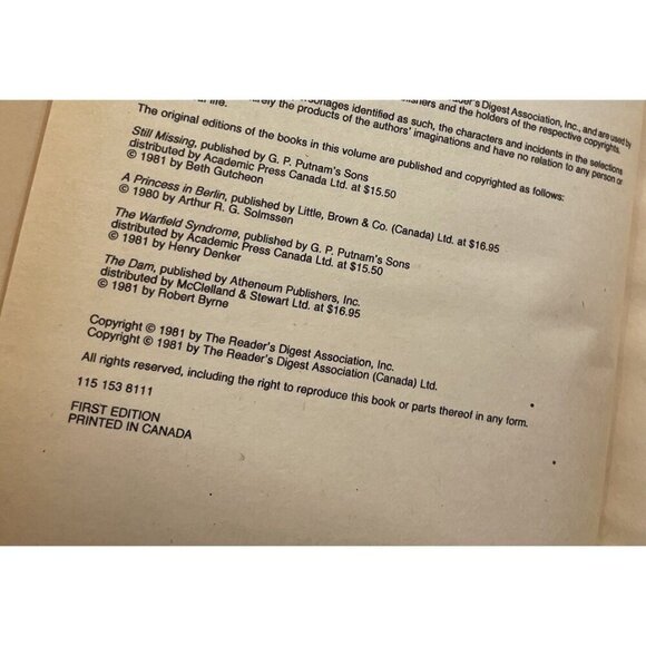 Reader’s Digest Condensed Books 1st Ed 1981 Leather Bound w/ Gilt Edges - NM - Picture 8 of 10